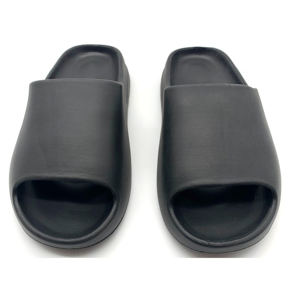 Beach Platform Slide Sandals Unisex Slippers Comfort Black Foam Rubber Sz 42-43โ
